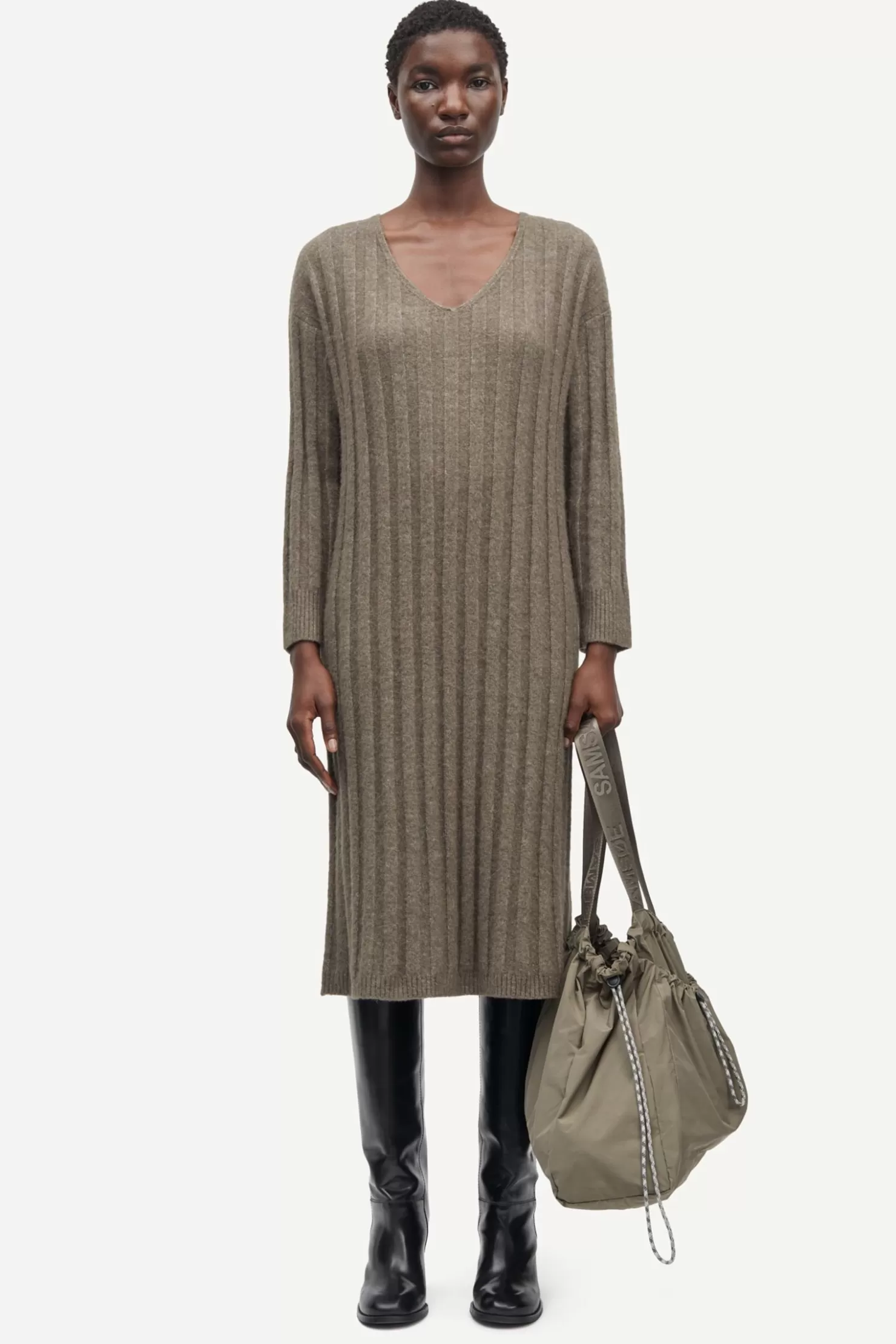 Women Samsøe Samsøe SANOR V-NECK DRESS 7355